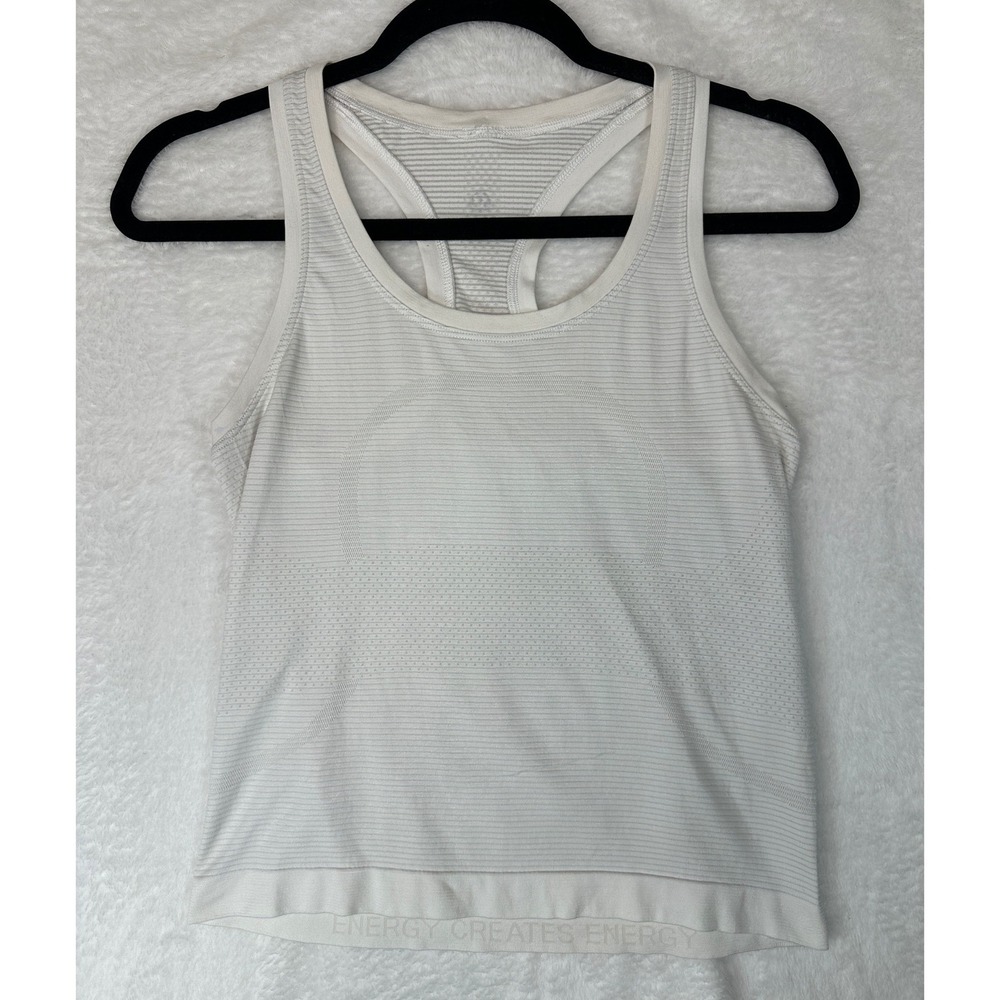 Lululemon Swiftly Tech Racerback Tank Top Women Size 4 White Athletic 2.0